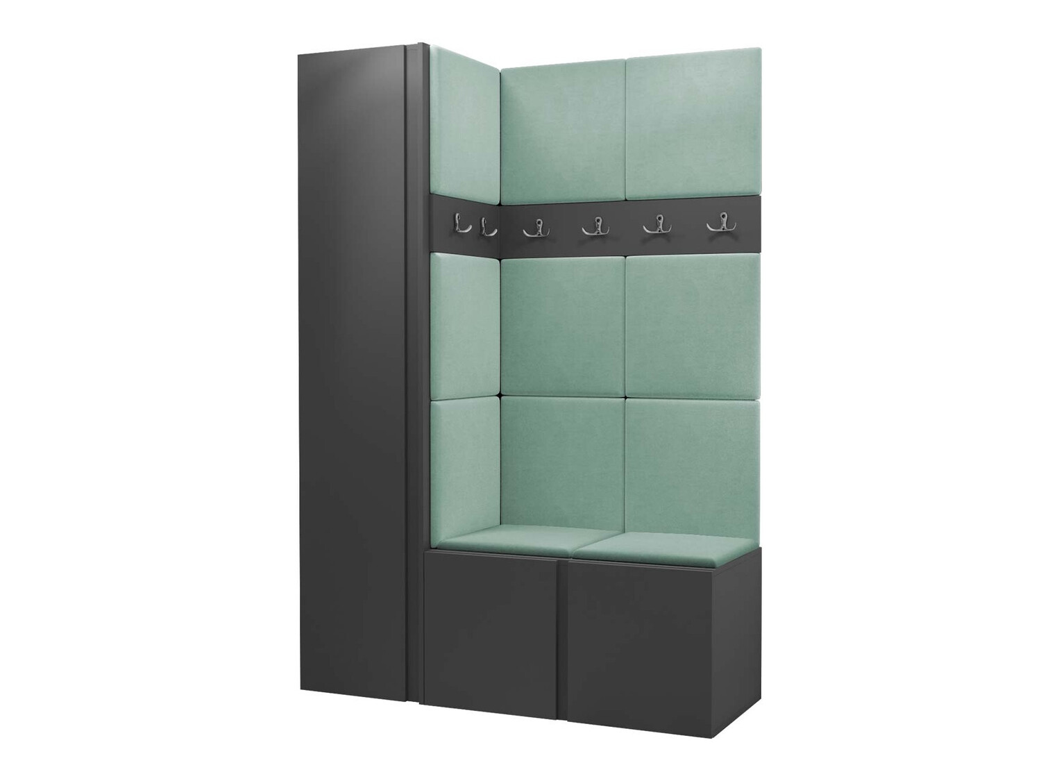 Komplet za predsobo Hartford 471 (Grafit)