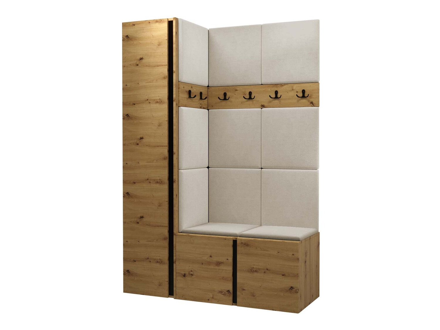 Komplet za predsobo Pinis IX (Artisan hrast)