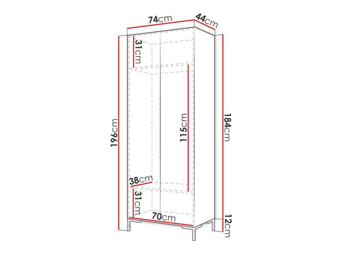 Garderobna omara Nomal (Črna + Zlata)