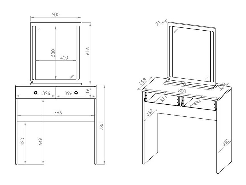Toaletna mizica Madison 162