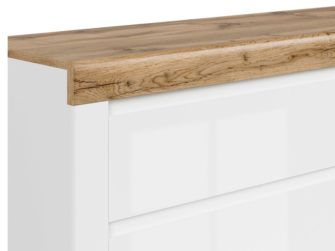 Komoda Sonsoru 100 (Bela + Sijaj bela + Wotan hrast)