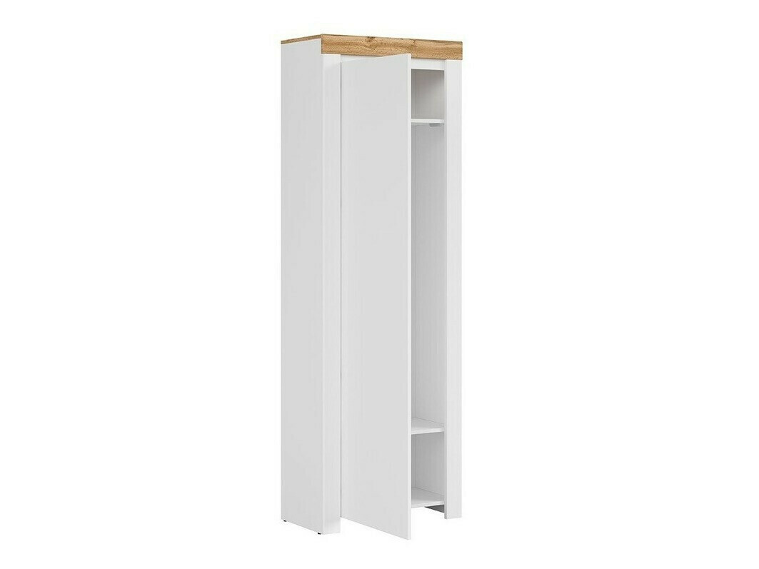 Garderobna omara Sonsoru 117 (Bela + Sijaj bela + Wotan hrast)