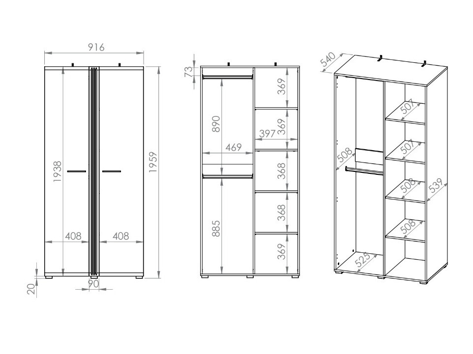 Garderobna omara Venleva 100