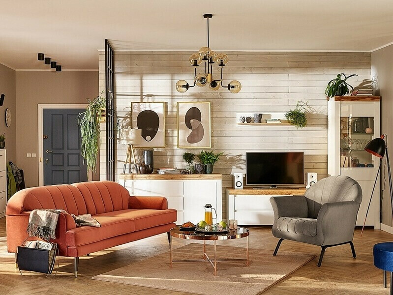 TV-omarica Sonsoru 108 (Bela + Sijaj bela + Wotan hrast)