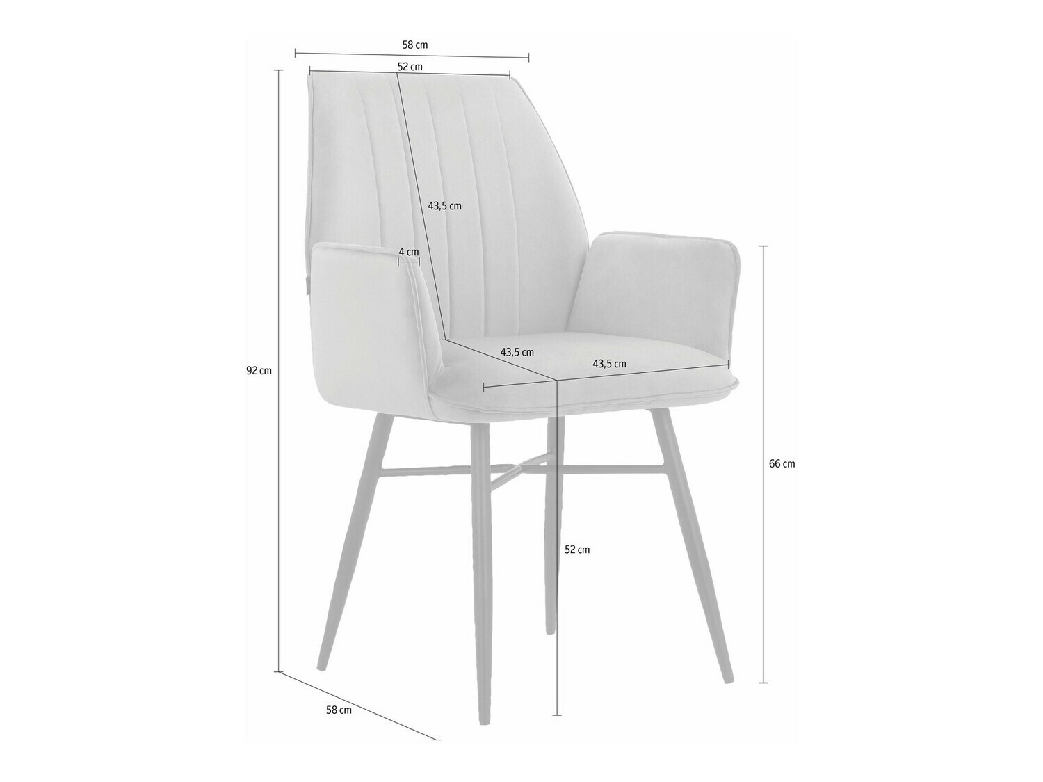 Komplet stolov Denton 906 (Siva)