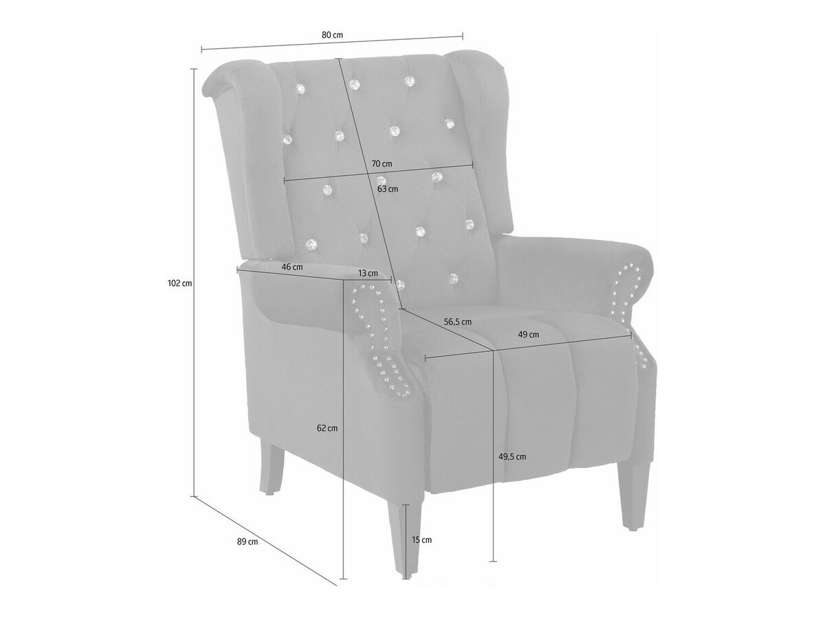 Fotelj s počivalnikom Denton 908 (Antracit)