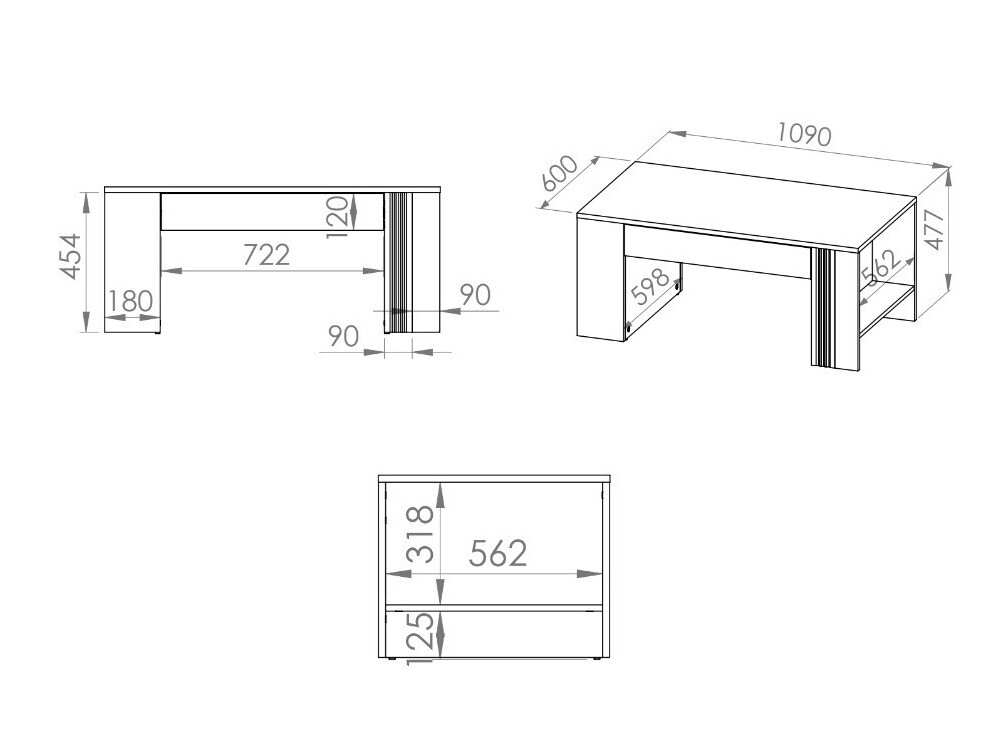 Klubska mizica Venleva 108