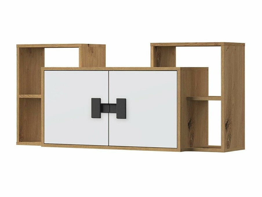 Stenska omarica Florevi 107 (Mat bela + Artisan hrast)