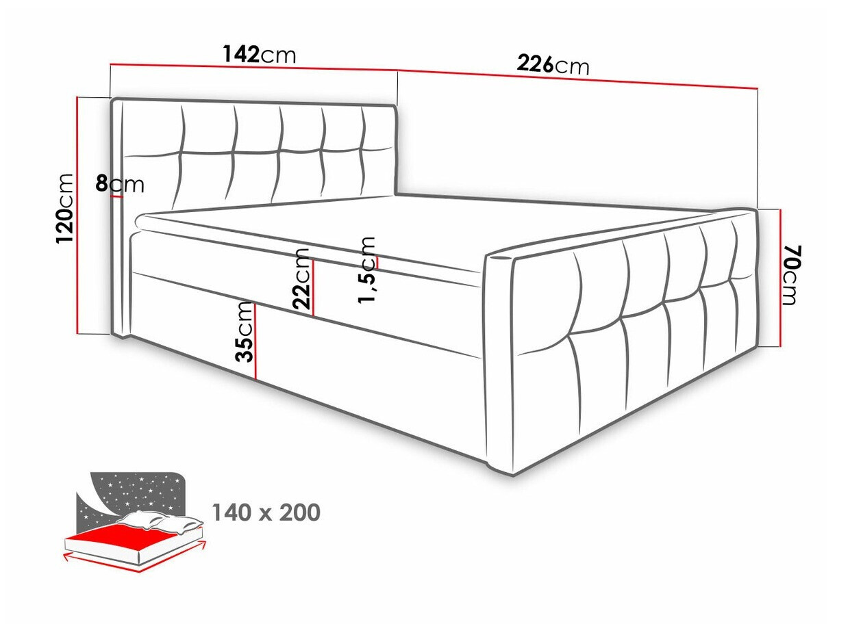 Boxspring postelja Scriptum (Soft 017)