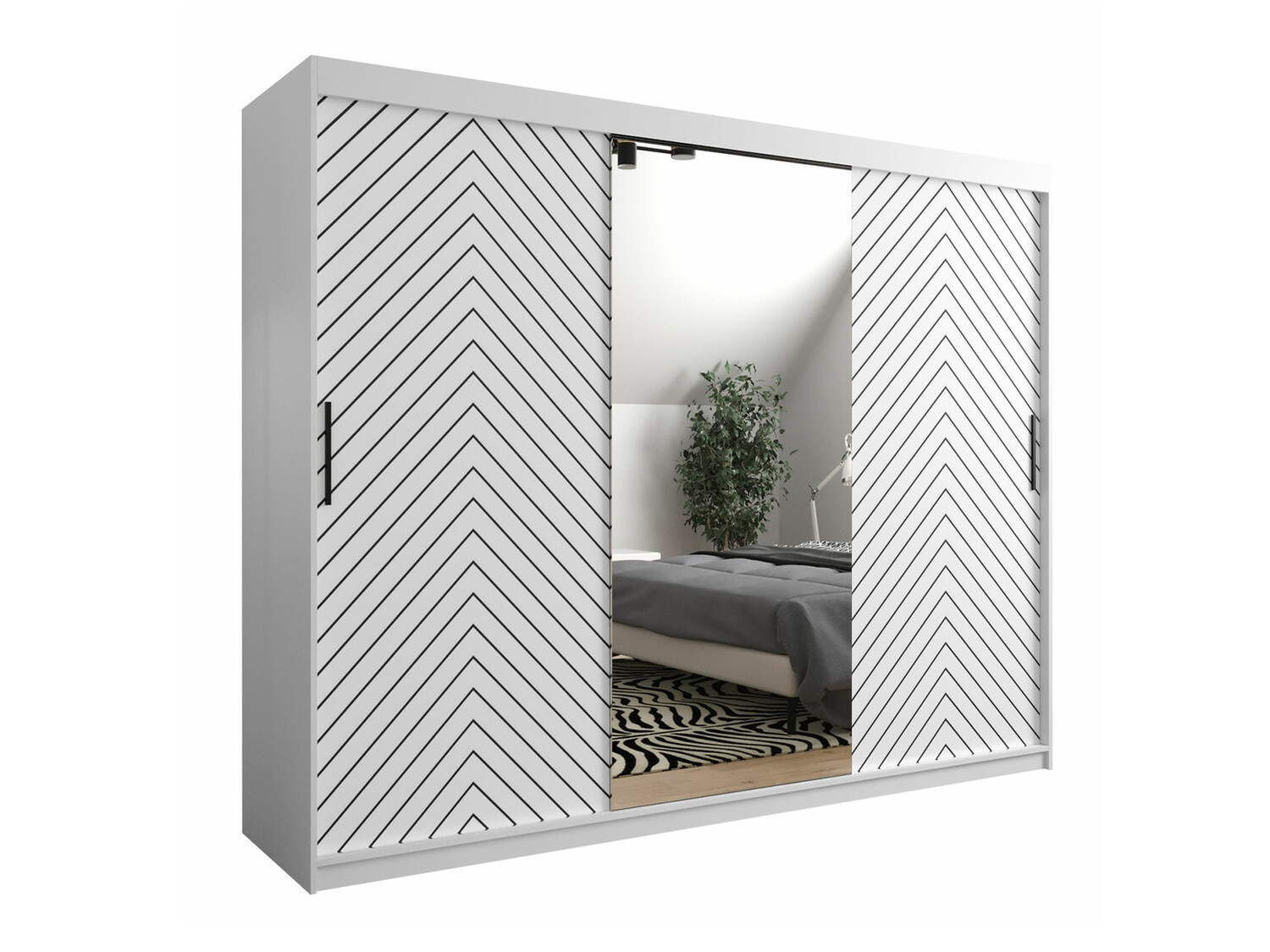 Garderobna omara Hartford 317 (Bela + Črna)