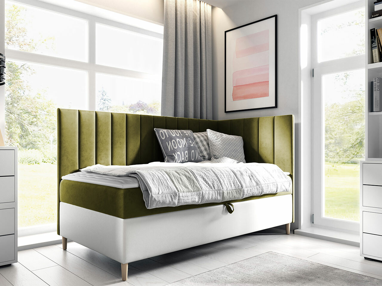 Boxspring postelja Lucus (Soft 017 + Fresh 12)