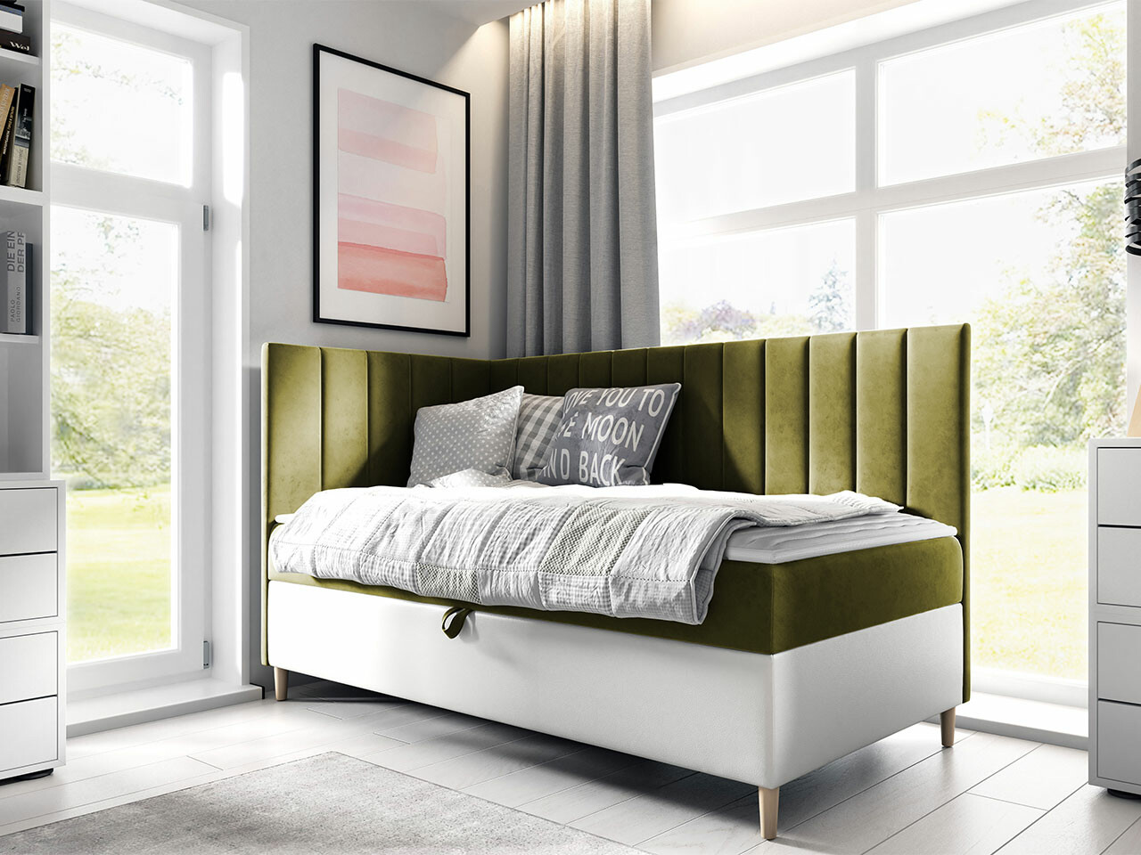 Boxspring postelja Lucus (Soft 017 + Fresh 12)