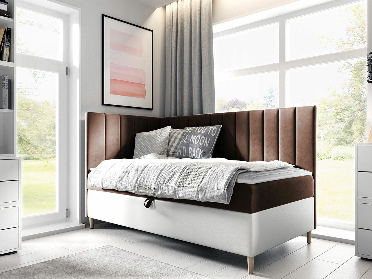 Boxspring postelja Lucus (Soft 017 + Fresh 4)