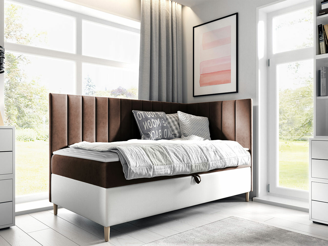 Boxspring postelja Lucus (Soft 017 + Fresh 4)