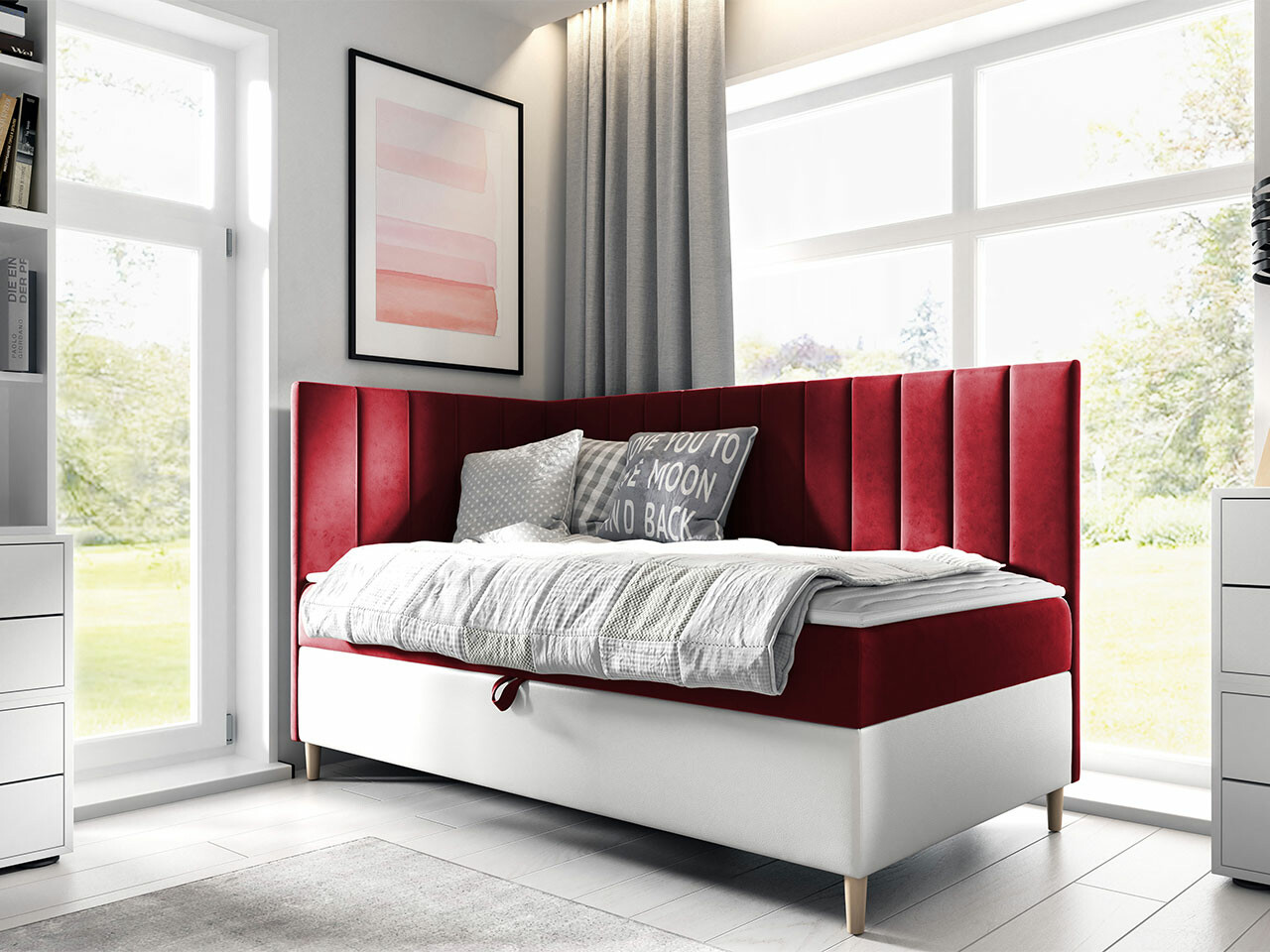 Boxspring postelja Lucus (Soft 017 + Fresh 8)