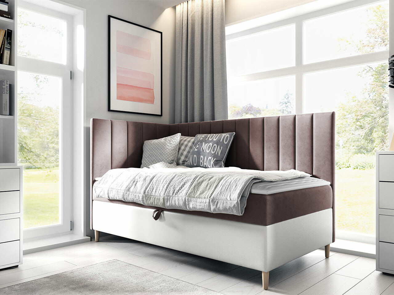 Boxspring postelja Lucus (Soft 017 + Fresh 9)
