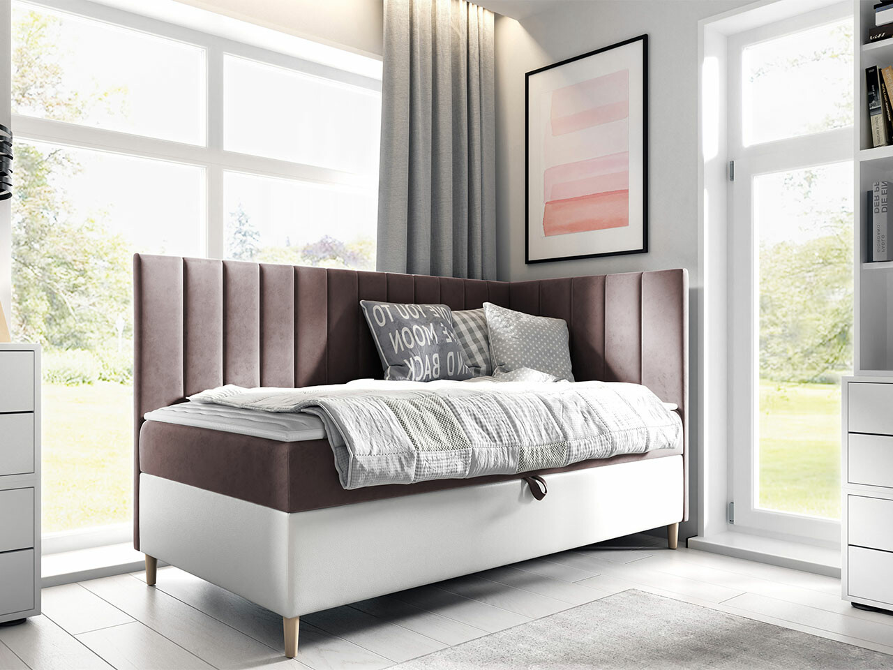 Boxspring postelja Lucus (Soft 017 + Fresh 9)