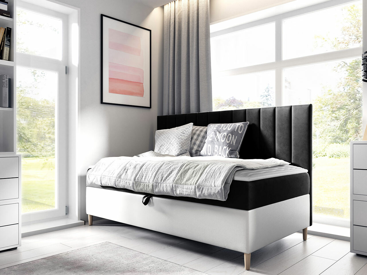 Boxspring postelja Lucus I (Soft 017 + Fresh 17)