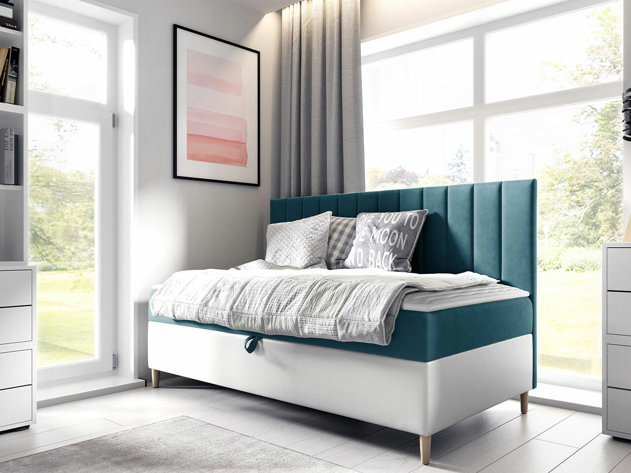Boxspring postelja Lucus I (Soft 017 + Fresh 34)