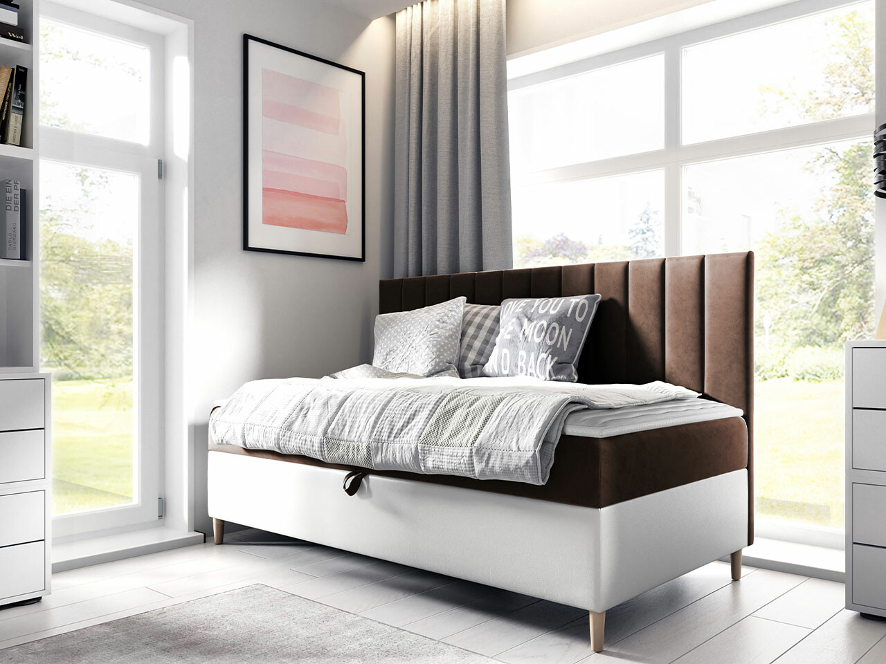 Boxspring postelja Lucus I (Soft 017 + Fresh 4)