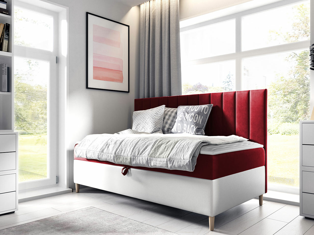 Boxspring postelja Lucus I (Soft 017 + Fresh 8)