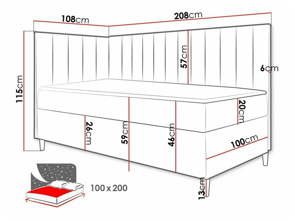Boxspring postelja Lucus (Soft 017 + Fresh 12)