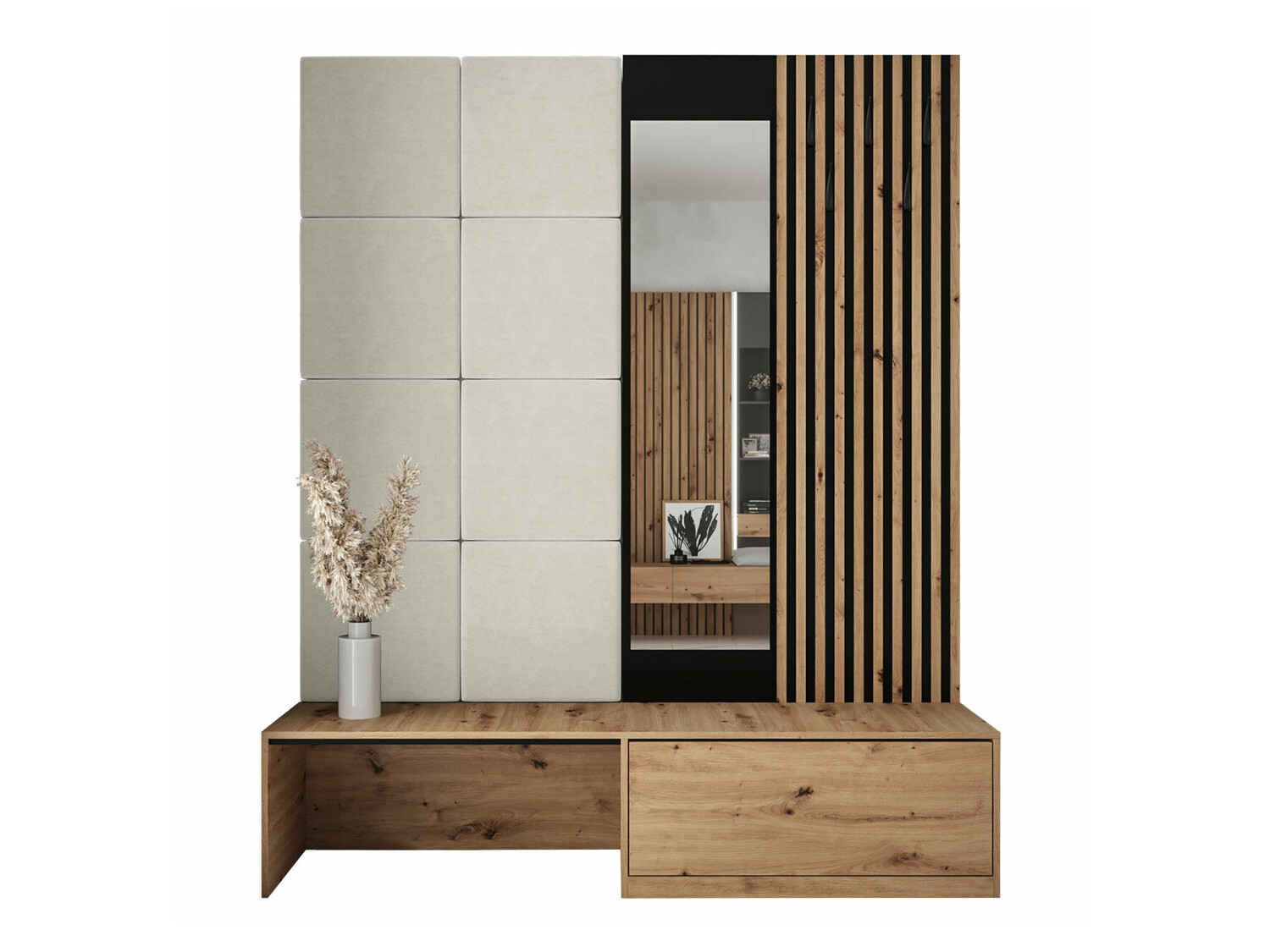 Komplet za predsobo Fabor (Artisan hrast + Manila 02)