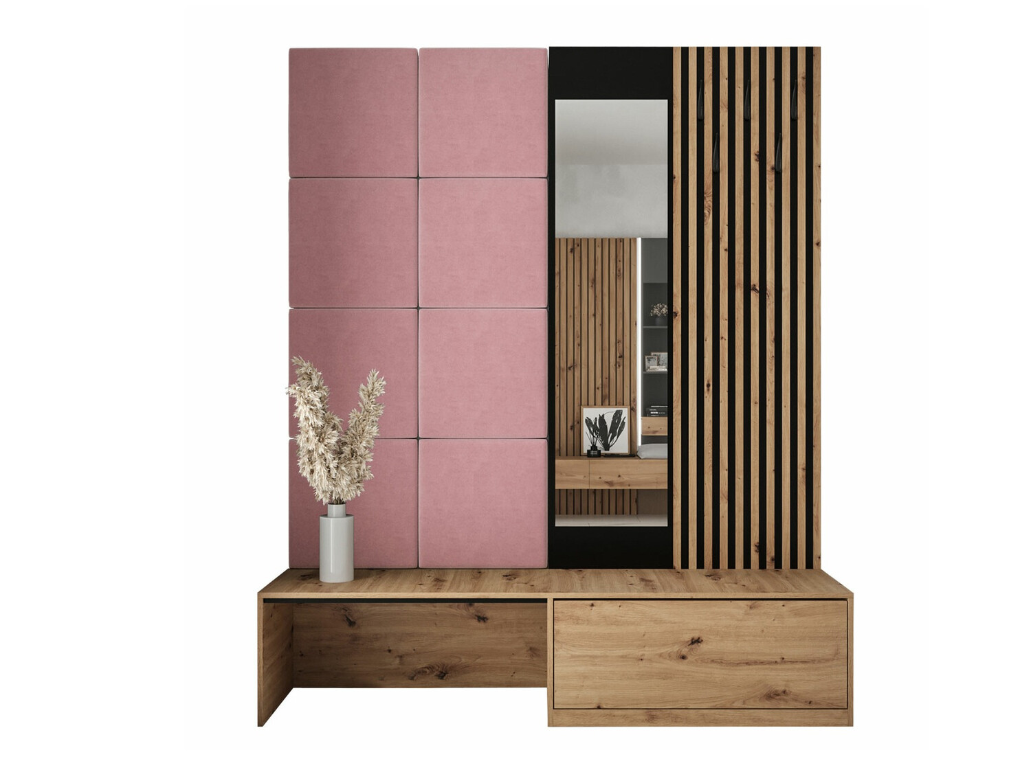 Komplet za predsobo Fabor (Artisan hrast + Manila 09)