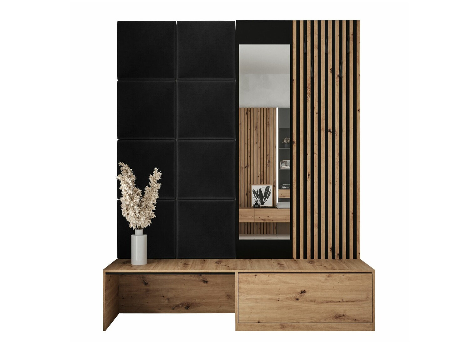 Komplet za predsobo Fabor (Artisan hrast + Manila 18)