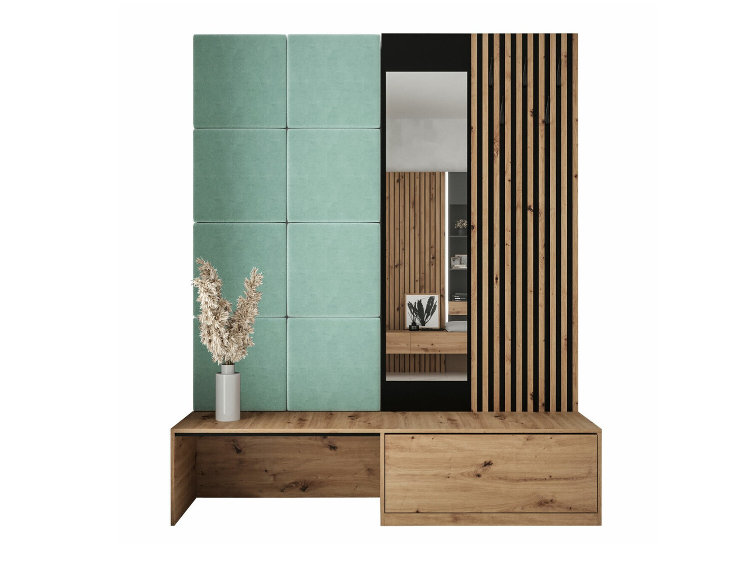 Komplet za predsobo Hartford 322 (Artisan hrast + Manila 11)