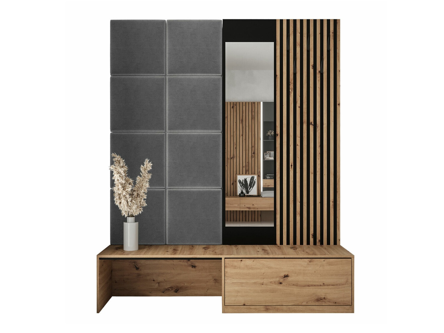 Komplet za predsobo Hartford 322 (Artisan hrast + Manila 16)