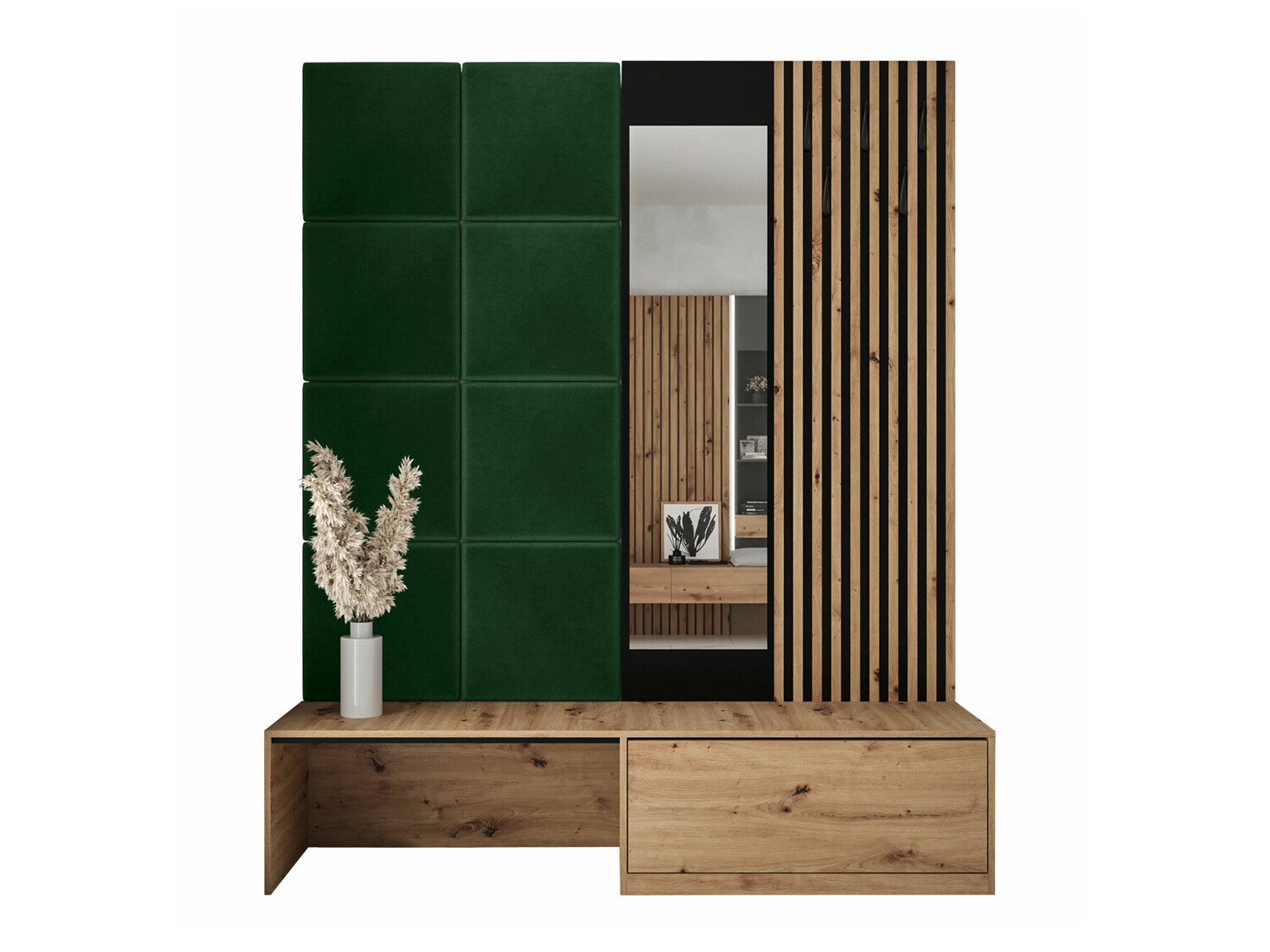 Komplet za predsobo Hartford 322 (Artisan hrast + Manila 35)