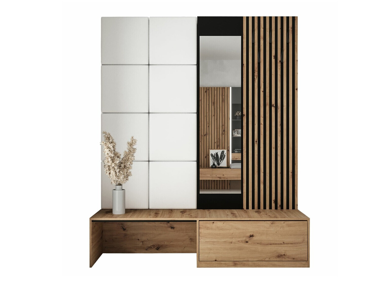 Komplet za predsobo Hartford 322 (Artisan hrast + Soft 017)