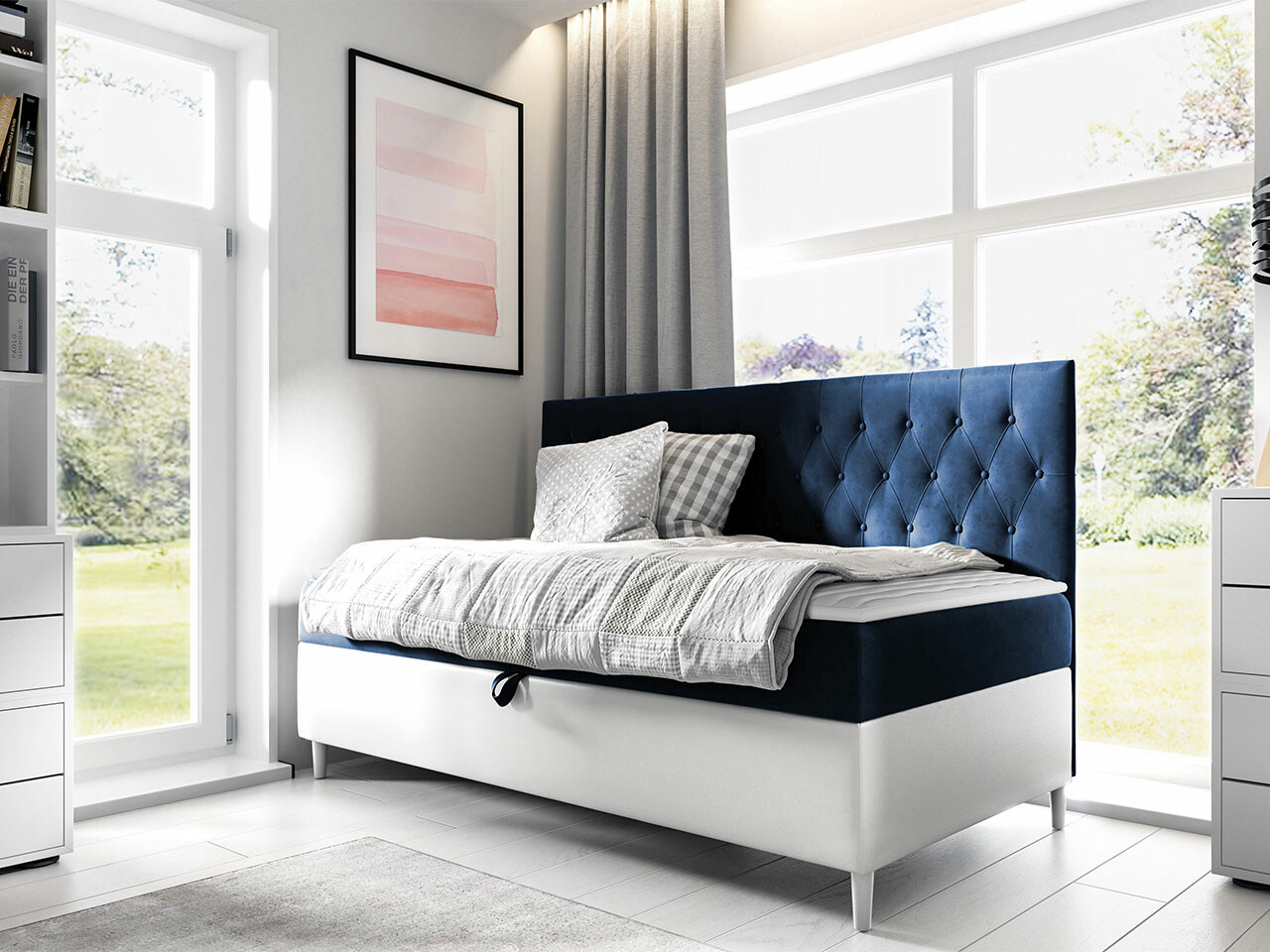 Boxspring postelja Lucus II (Soft 017 + Fresh 11)