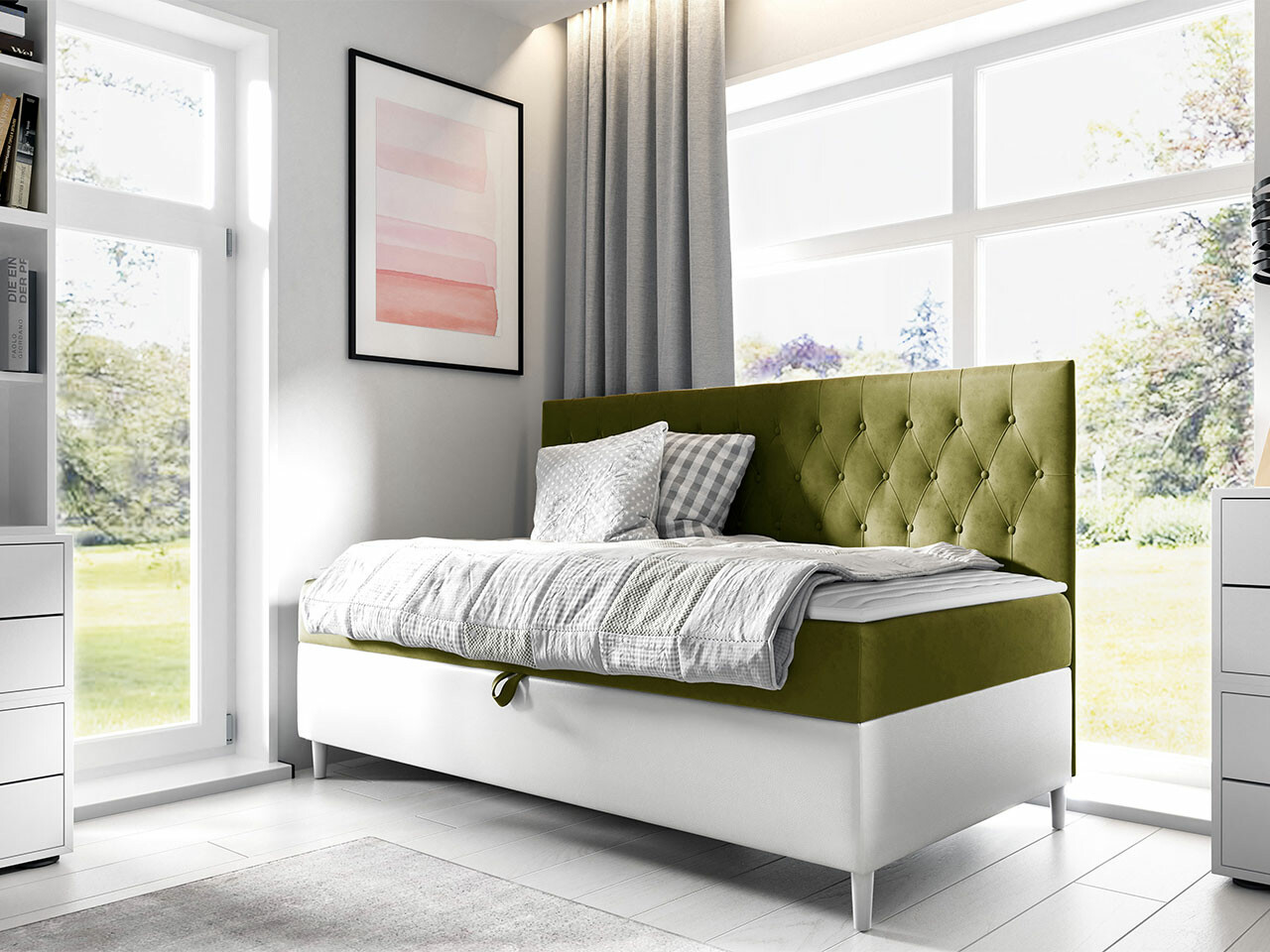 Boxspring postelja Lucus II (Soft 017 + Fresh 12)