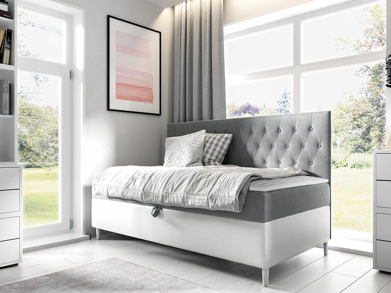 Boxspring postelja Lucus II (Soft 017 + Fresh 14)
