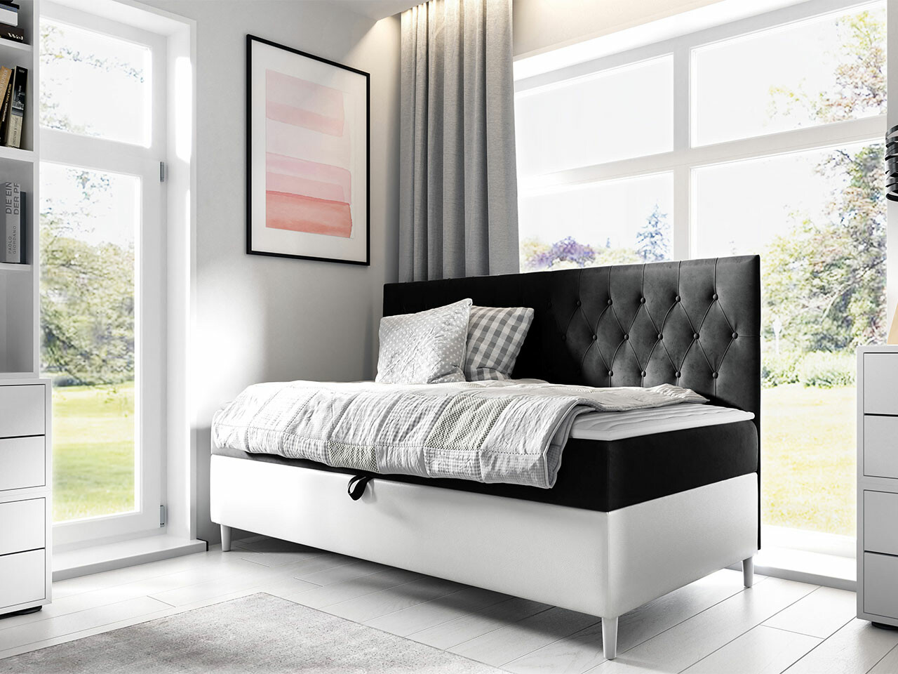 Boxspring postelja Lucus II (Soft 017 + Fresh 17)