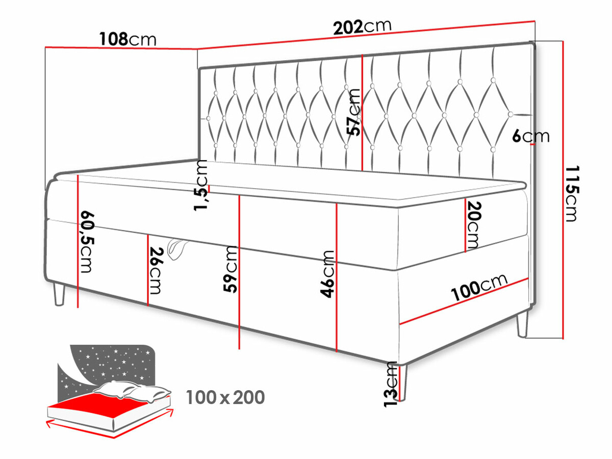 Boxspring postelja Lucus II (Soft 017 + Fresh 1)