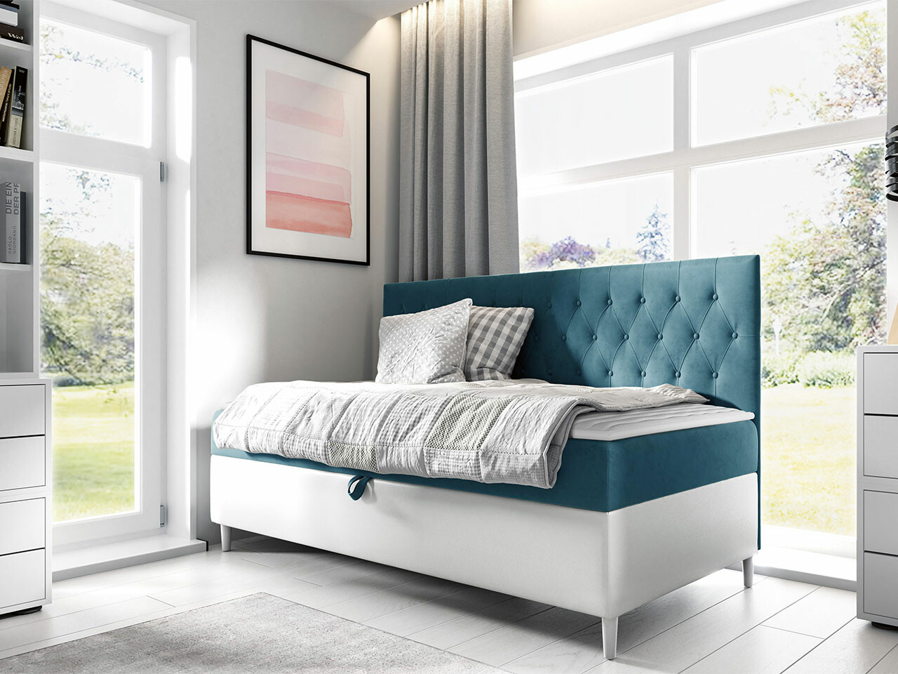 Boxspring postelja Lucus II (Soft 017 + Fresh 34)