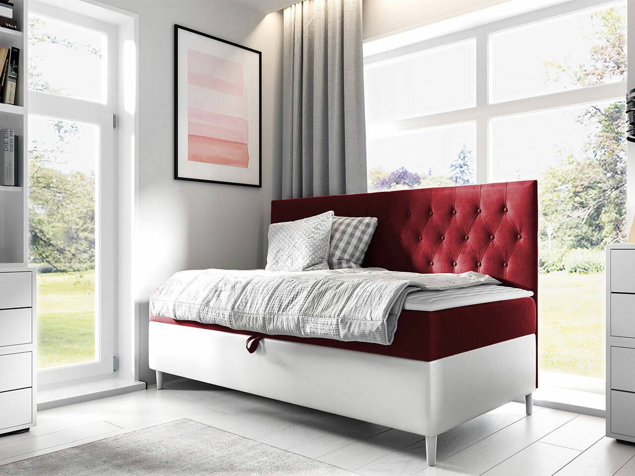 Boxspring postelja Lucus II (Soft 017 + Fresh 8)