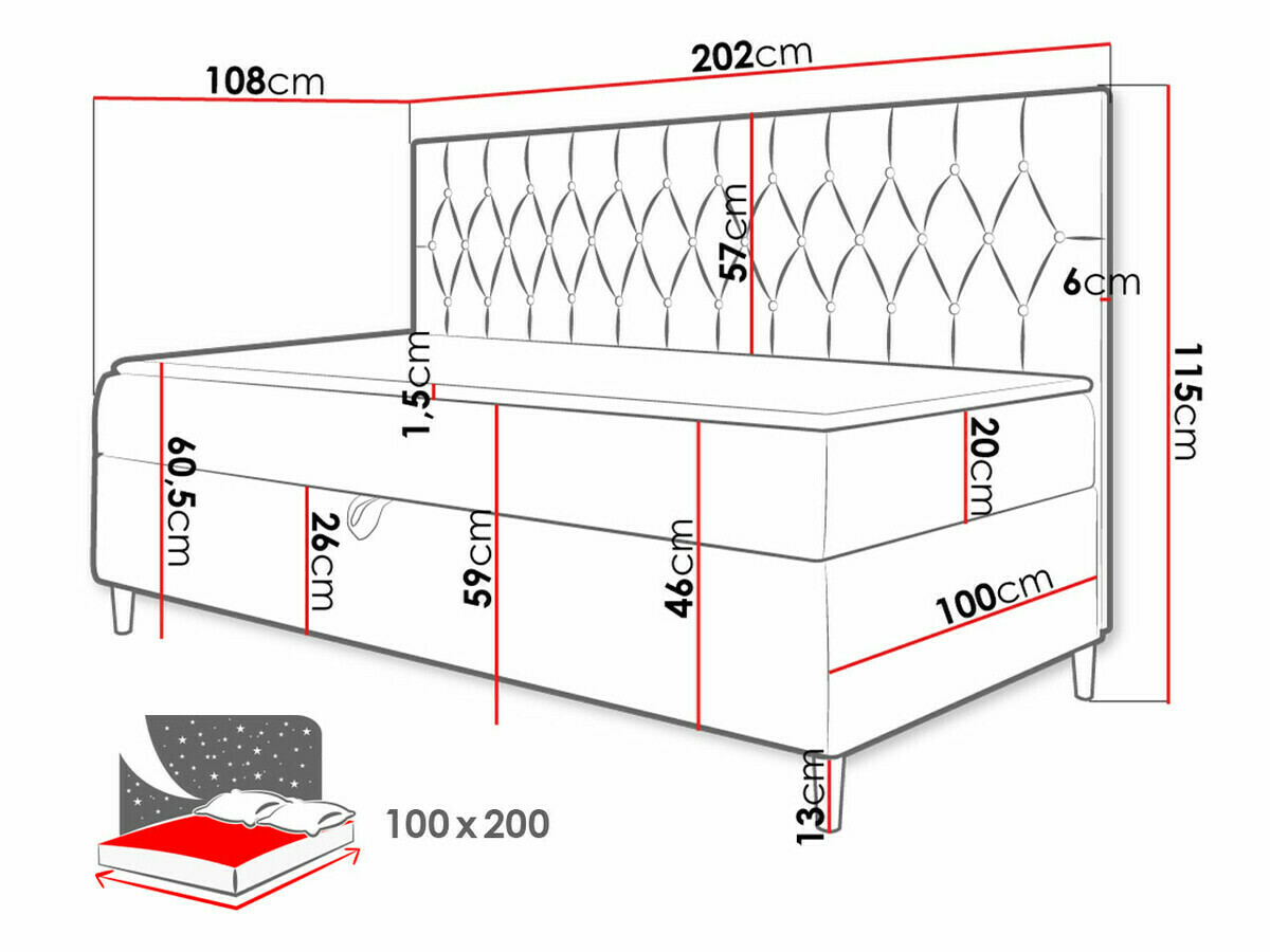 Boxspring postelja Lucus II (Soft 017 + Fresh 9)