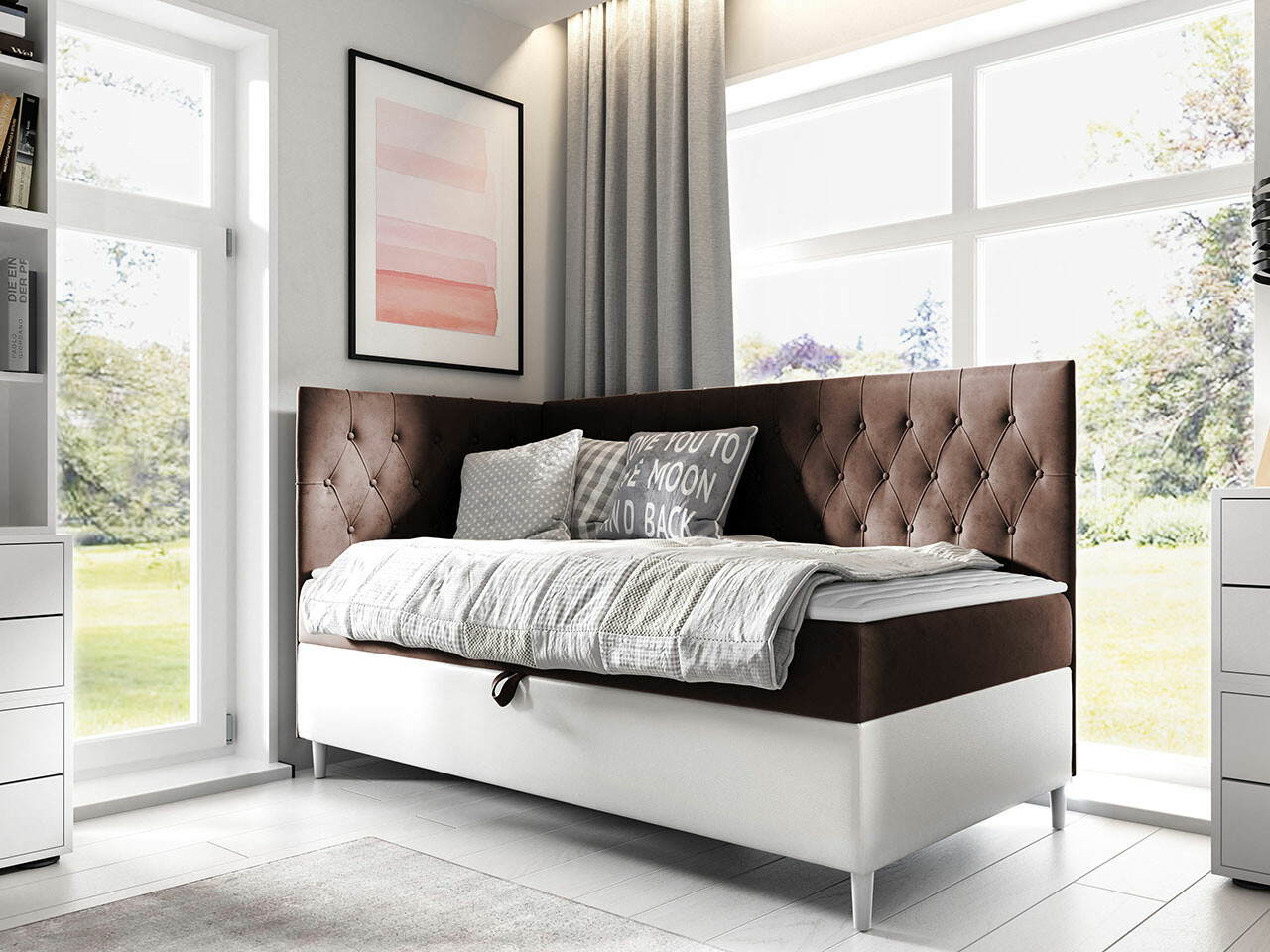 Boxspring postelja Lucus III (Soft 017 + Fresh 4)