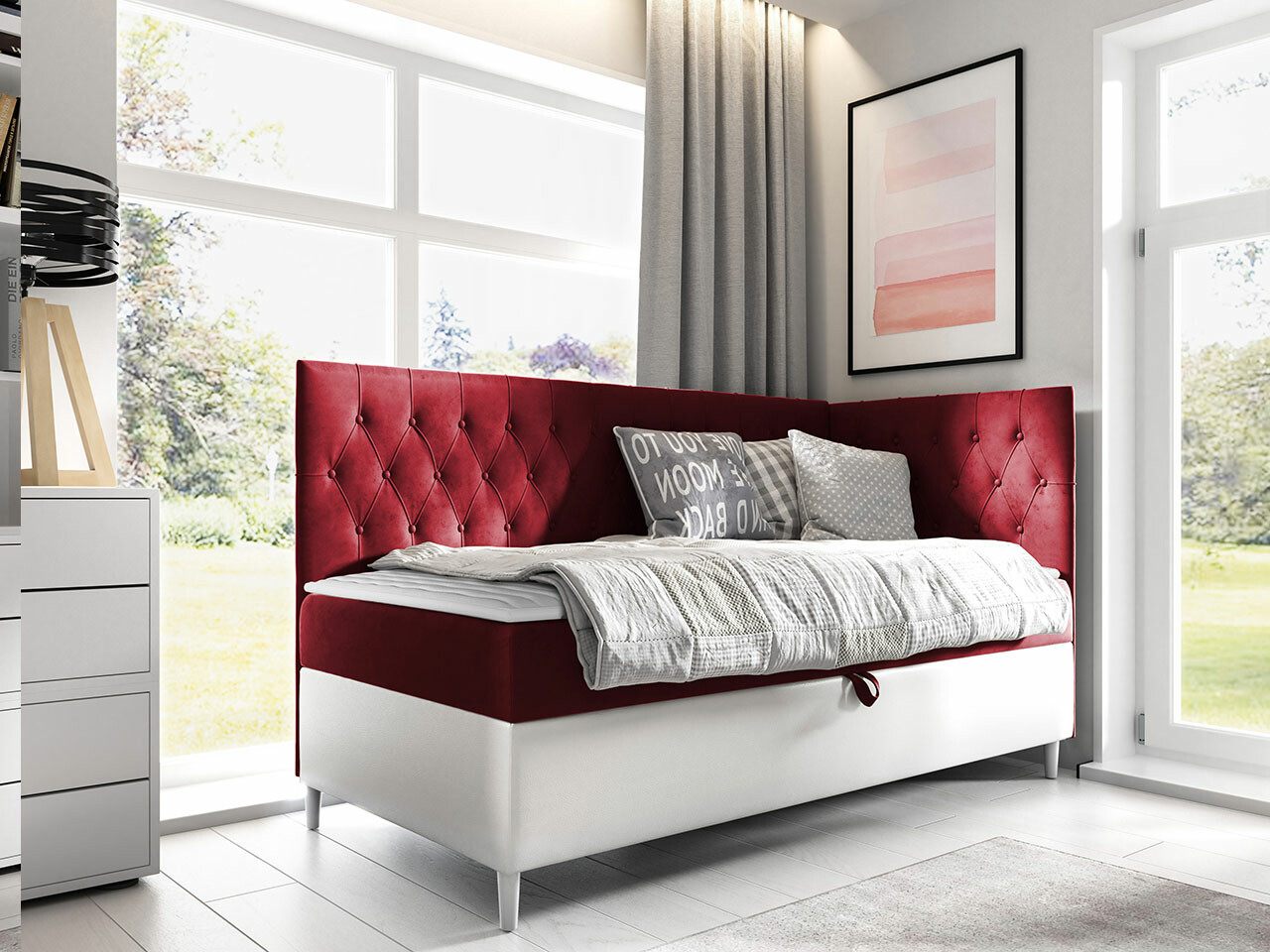 Boxspring postelja Lucus III (Soft 017 + Fresh 8)