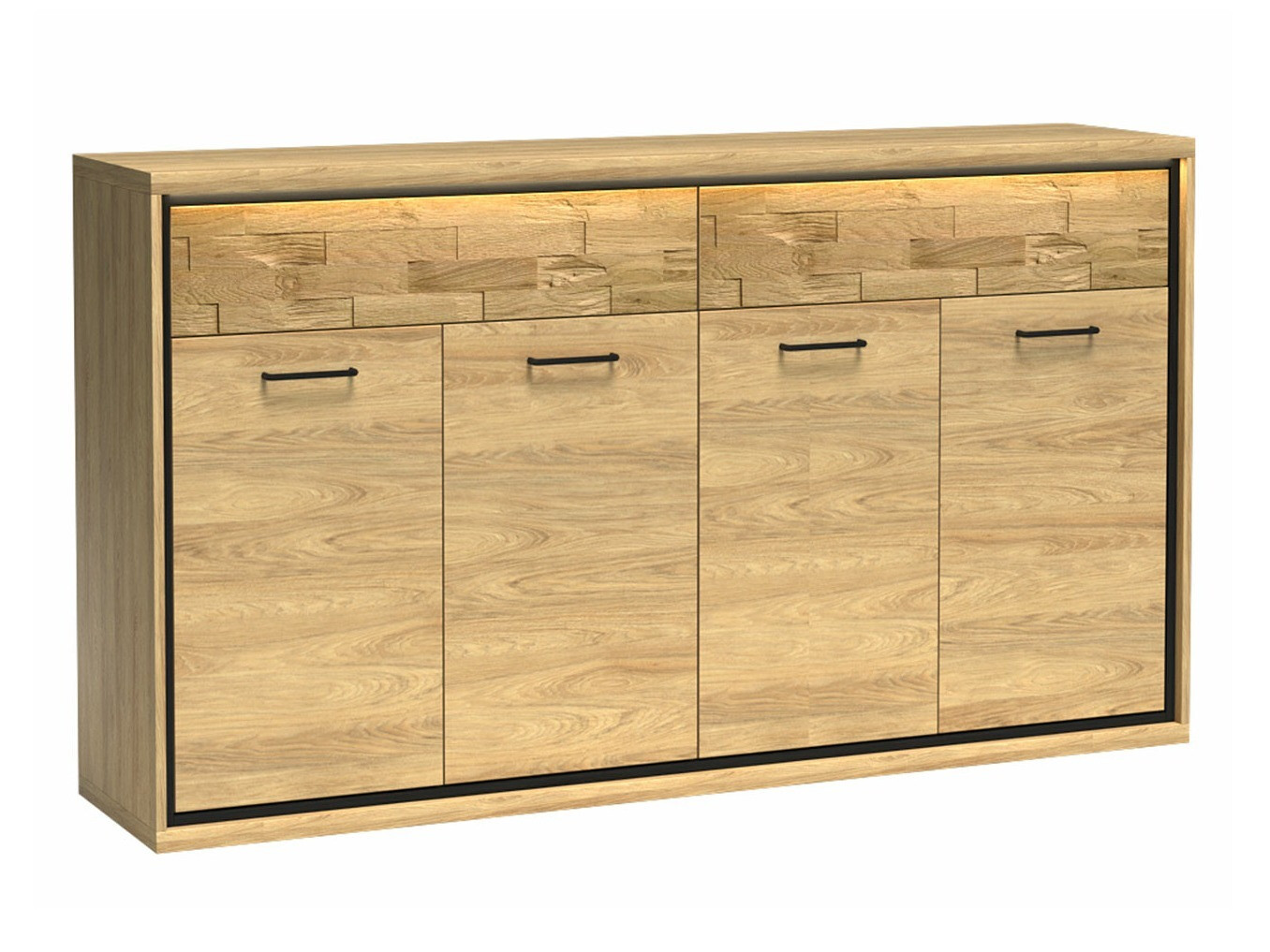 Komoda Etrmoni 105 (Svetel les + Hrast)