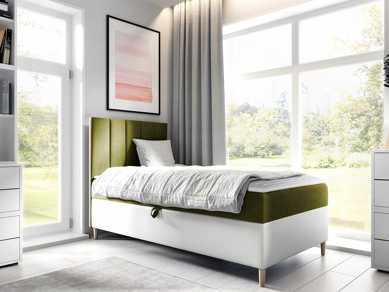 Boxspring postelja Lucus VI (Soft 017 + Fresh 12)