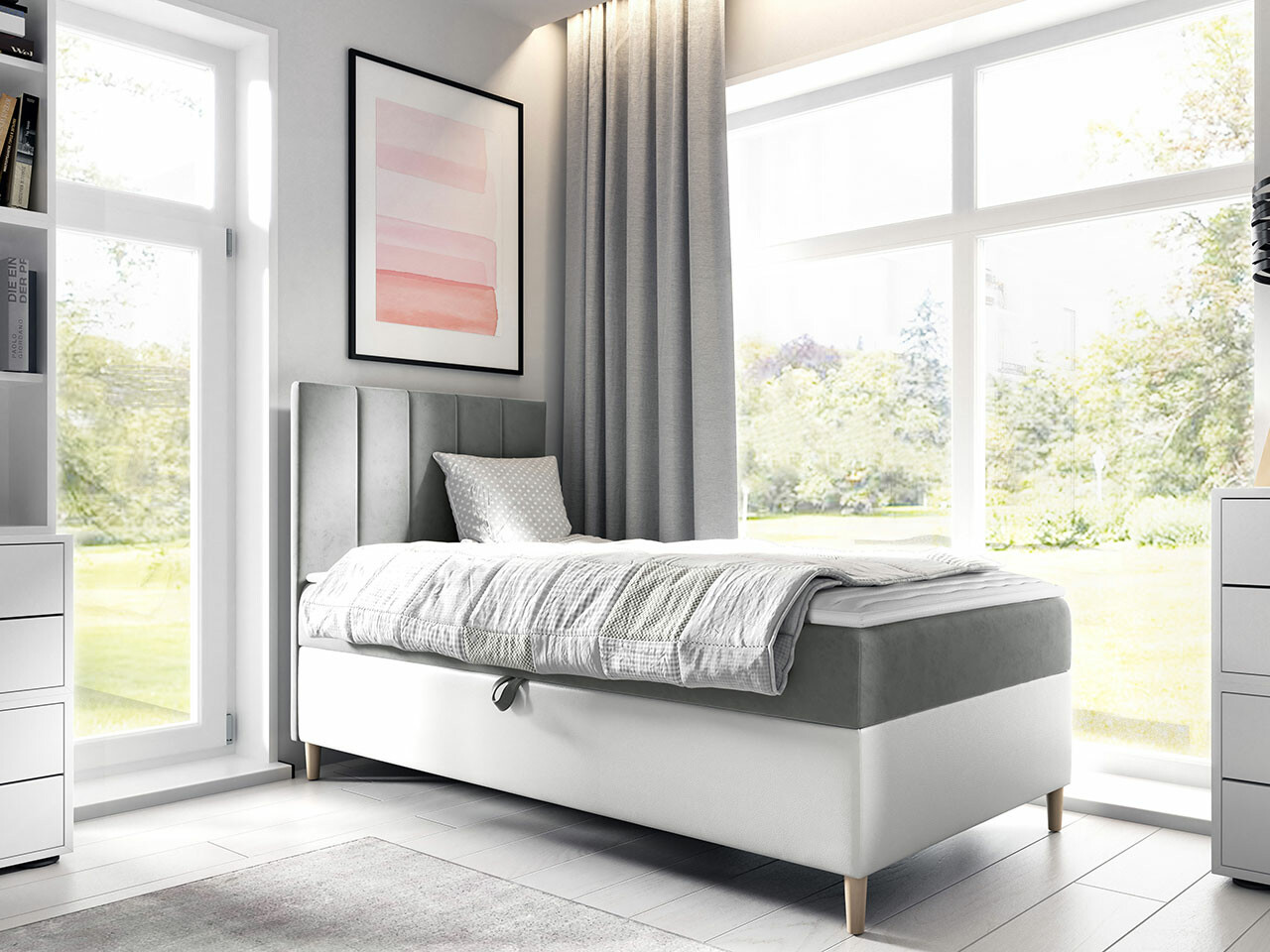 Boxspring postelja Lucus VI (Soft 017 + Fresh 14)