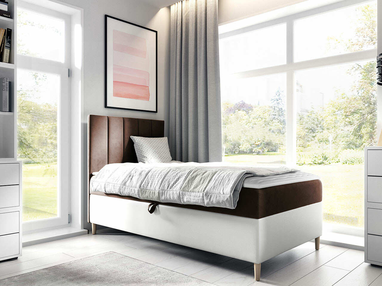 Boxspring postelja Lucus VI (Soft 017 + Fresh 4)