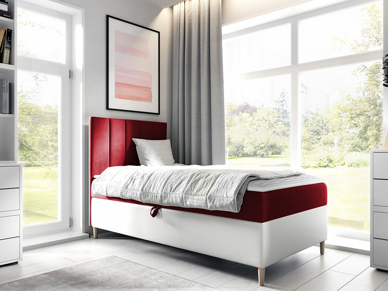Boxspring postelja Lucus VI (Soft 017 + Fresh 8)