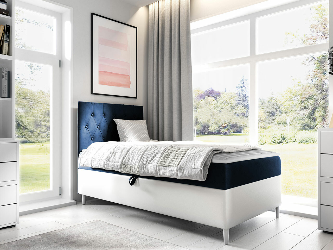 Boxspring postelja Lucus VII (Soft 017 + Fresh 11)
