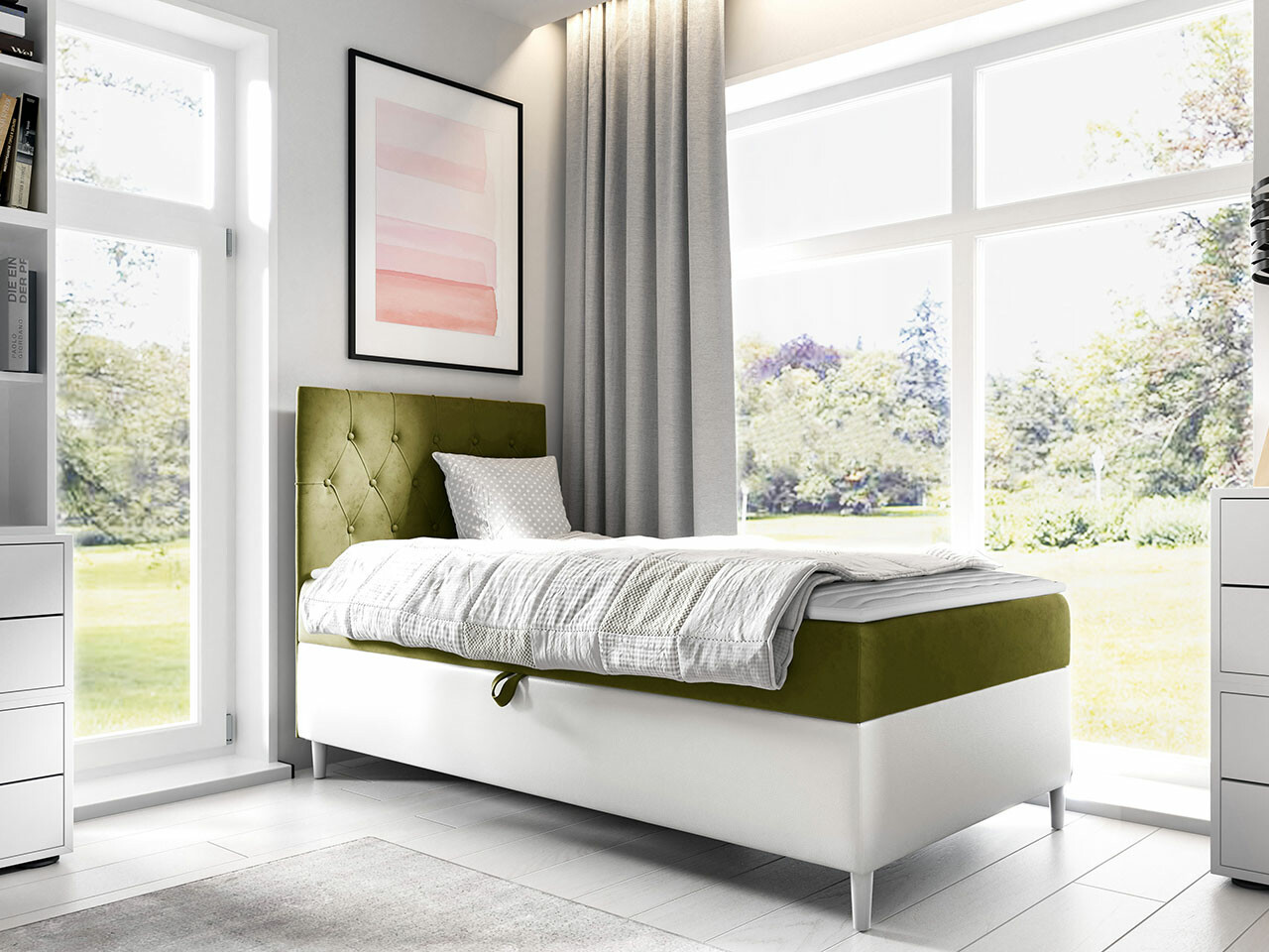Boxspring postelja Lucus VII (Soft 017 + Fresh 12)